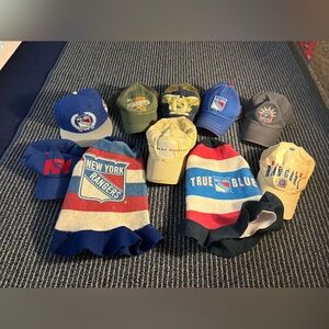LOT of 10 New York Rangers Hats ‘47 Brand CCM New Era Reebok Top Hats Vintage